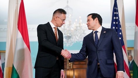 Peteris Szijjarto ir Marco Rubio