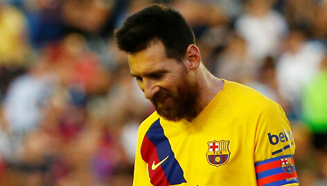 &bdquo;Levante&ldquo; futbolininkai 3:1 įveikė &bdquo;Barcelona&ldquo; ekipą su L.Messi prie&scaron;akyje.