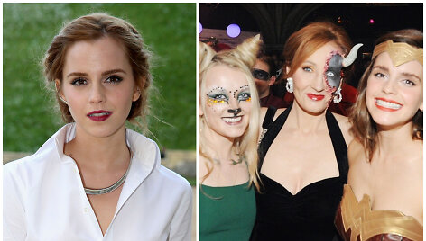 Evanna Lynch, J.K. Rowling ir Emmą Watson