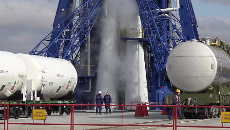 Rusijos raketa &bdquo;Sojuz&ldquo; ruo&scaron;iama karinio palydovo i&scaron;kėlimui Plesecko kosmodrome