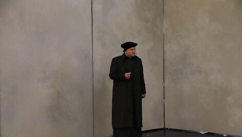 Akimirka i&scaron; koliažinės operos &bdquo;Mažvydas&ldquo; repeticijos