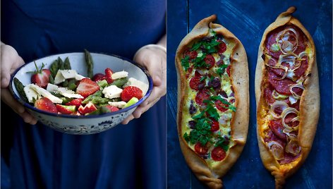Santūriai šilto savaitgalio valgiaraštis: nuo braškių salotų iki turkiškos picos