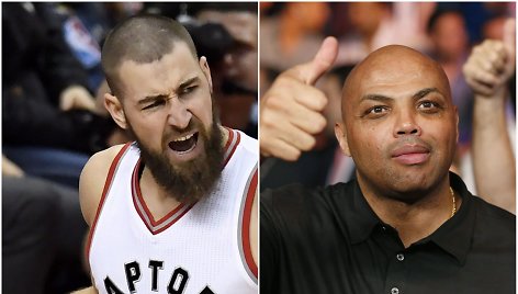 Jonas Valančiūnas ir Charlesas Barkley