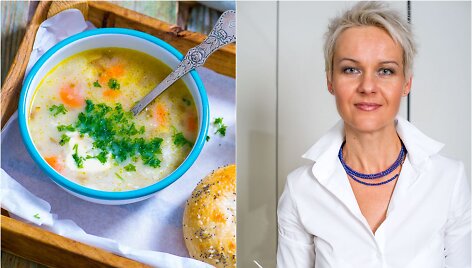 Nida Degutienė ir jos virta sriuba