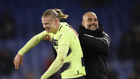 Erlingas Haalandas ir Pepas Guardiola