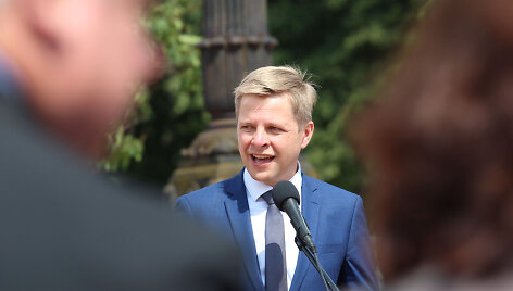 Spaudos konferencija Luki&scaron;kių aik&scaron;tėje