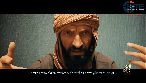 Kadras i&scaron; &bdquo;Al-Qaeda&ldquo; i&scaron;platinto vaizdo įra&scaron;o
