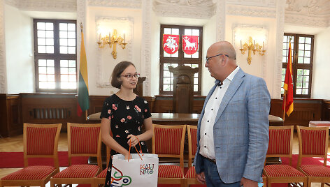 Kauno Rotu&scaron;ėje pagerbti geriausiai egzaminuose pasirodę abiturientai