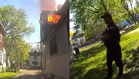 Policininkas sugavo per langą i&scaron;mestą kūdikį