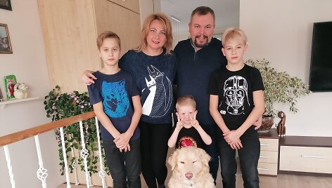 Marius Kuitniauskas su &scaron;eima