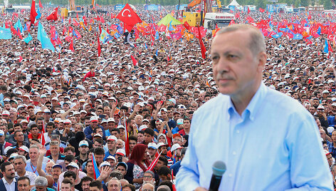 Recepas Tayyipas Erdoganas per mitingą