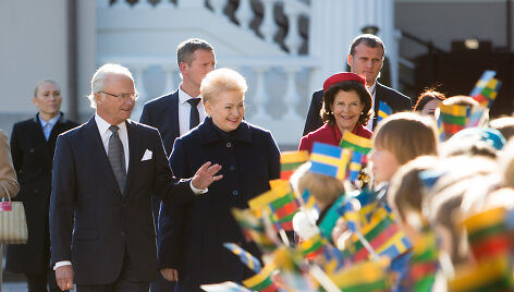 &Scaron;vedijos karali&scaron;koji &scaron;eima susitiko su prezidente Dalia Grybauskaite.