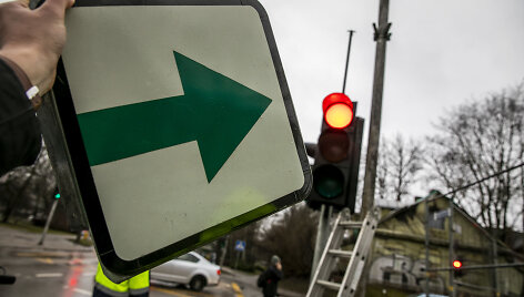 Vilniuje grąžinamos lentelės su žaliomis rodyklėmis