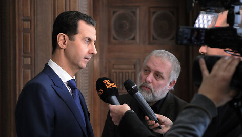 B.al Assadas duoda interviu žurnalistams i&scaron; Belgijos.