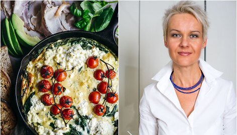 Nida Degutienė ir jos kepta fritata