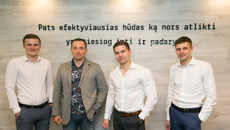 I&scaron; kairės: Andrius Jonaitis, Aurelijus Jasevičius, Andrejus Naumčikas, Deividas Jezerskas