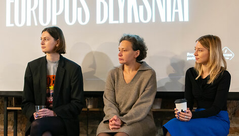 Prodiuserė Laura Vrubliauskaitė, kino kritikė Neringa Kažukauskaitė, režisierė Klaudija Matvejevaitė-Du&scaron;kina