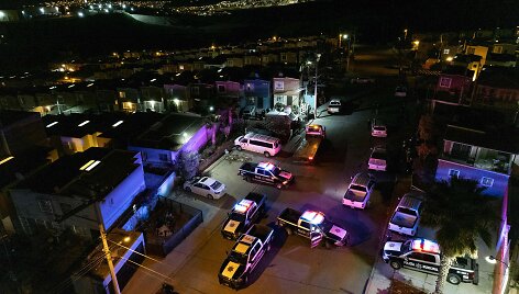 Meksikos policija nusikaltimo vietoje