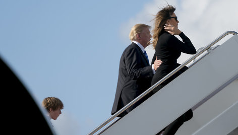 Donaldas Trumpas su žmona Melania