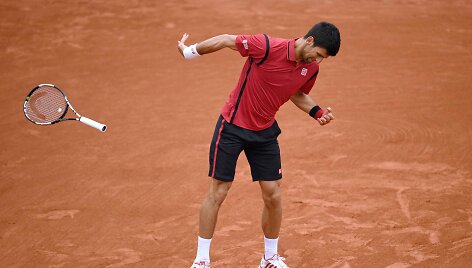 Novakas Džokovičius 6-ą kartą i&scaron; eilės žais &bdquo;Roland Garros&ldquo; čempionato pusfinalyje