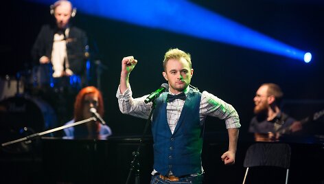 &bdquo;Liūdnų slibinų&ldquo; koncerto akimirka