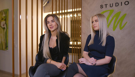 Milita Daikerytė su seserimi Silvija