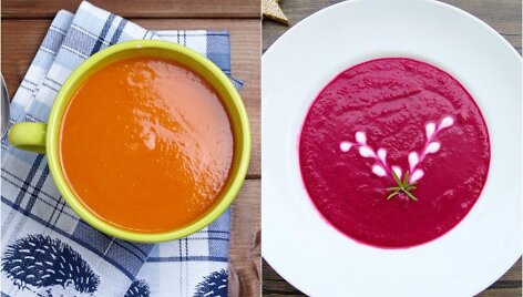 Rudeni&scaron;kų vegani&scaron;kų sriubų duetas