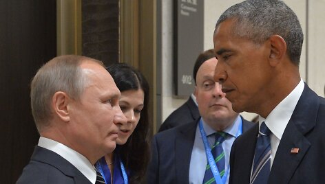 Vladimiras Putinas ir Barackas Obama Kinijoje