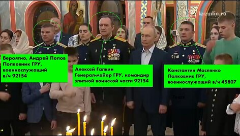 Vladimiras Putinas ir GRU karininkai