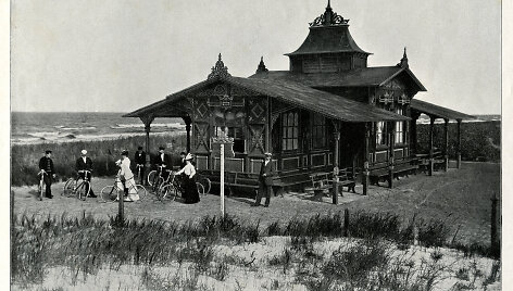 Paplūdimio restoranas &bdquo;Strandhalle&ldquo;. Album von Memel und Umgegend. Berlin, [apie 1905]