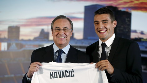 „Real“ prezidentas Florentino Perezas ir Mateo Kovačičius