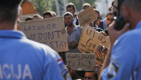 Migrantai Kroatijoje