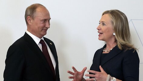 Vladimiras Putinas ir Hillary Clinton