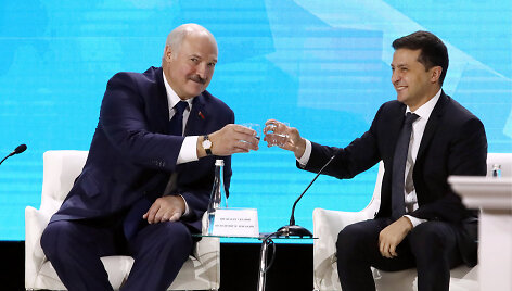 Aliaksandras Luka&scaron;enka ir Volodymyras Zelenskis