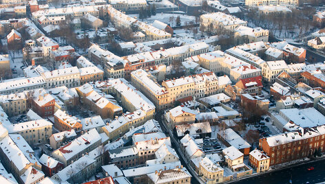 Kaunas ir jo apylinkės pro sraigtasparnio langą