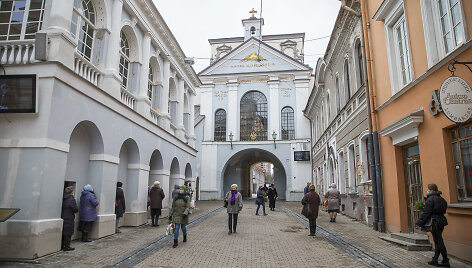 Vilniaus senamiestis Verbų sekmadienio rytą