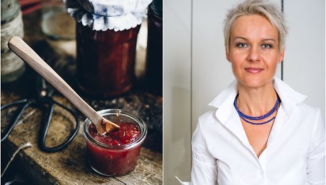 Nida Degutienė ir jos virtas rabarbarų marmeladas