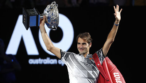 Rogeris Federeris nugalėjo Rafaelį Nadalį ir tapo &bdquo;Australian Open&ldquo; čempionu