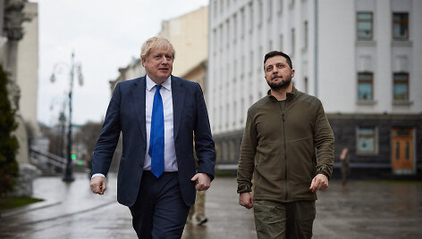 Borisas Johnsonas ir Volodymyras Zelenskis