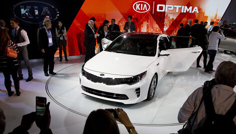 &bdquo;KIA Optima&ldquo; pristatymas Niujorko automobilių parodoje