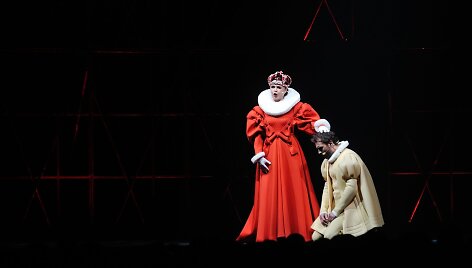 Miuziklo &bdquo;Žygimanto Augusto ir Barboros Radvilaitės legenda&ldquo; akimirka