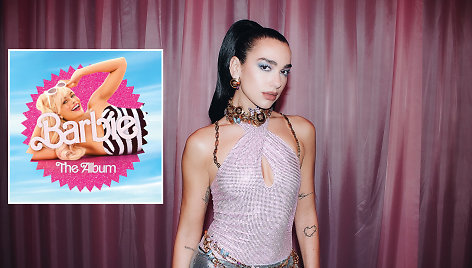 Dua Lipa ir „Barbie The Album“ viršelis