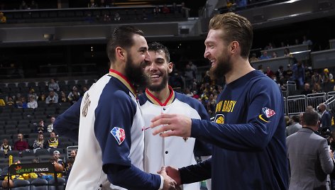 Jonas Valančiūnas ir Domantas Sabonis