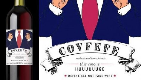 &bdquo;Covfefe 2015 Red Blend&ldquo; vynas