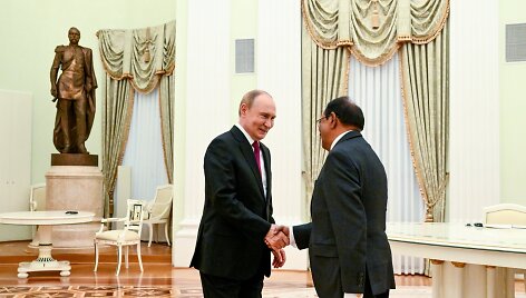 Vladimiras Putinas ir Ajitas Dovalas / Kristina Kormilitsyna / ZUMAPRESS.com