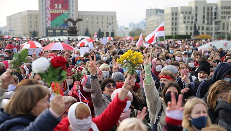 Protestuotojai Minske