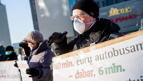 Protesto akcijos akimirka