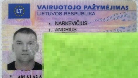 &Scaron;itas pažymėjimas buvo pamestas su pinigine