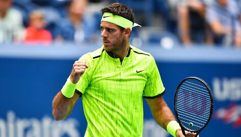 Juanui Martinui del Potro įskaityta pergalė prie&scaron; Dominicą Thiemą