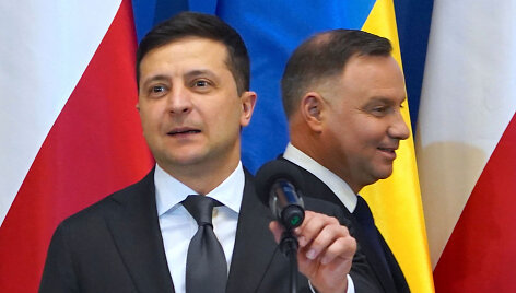 Volodymyras Zelenskis ir Andrzejus Duda